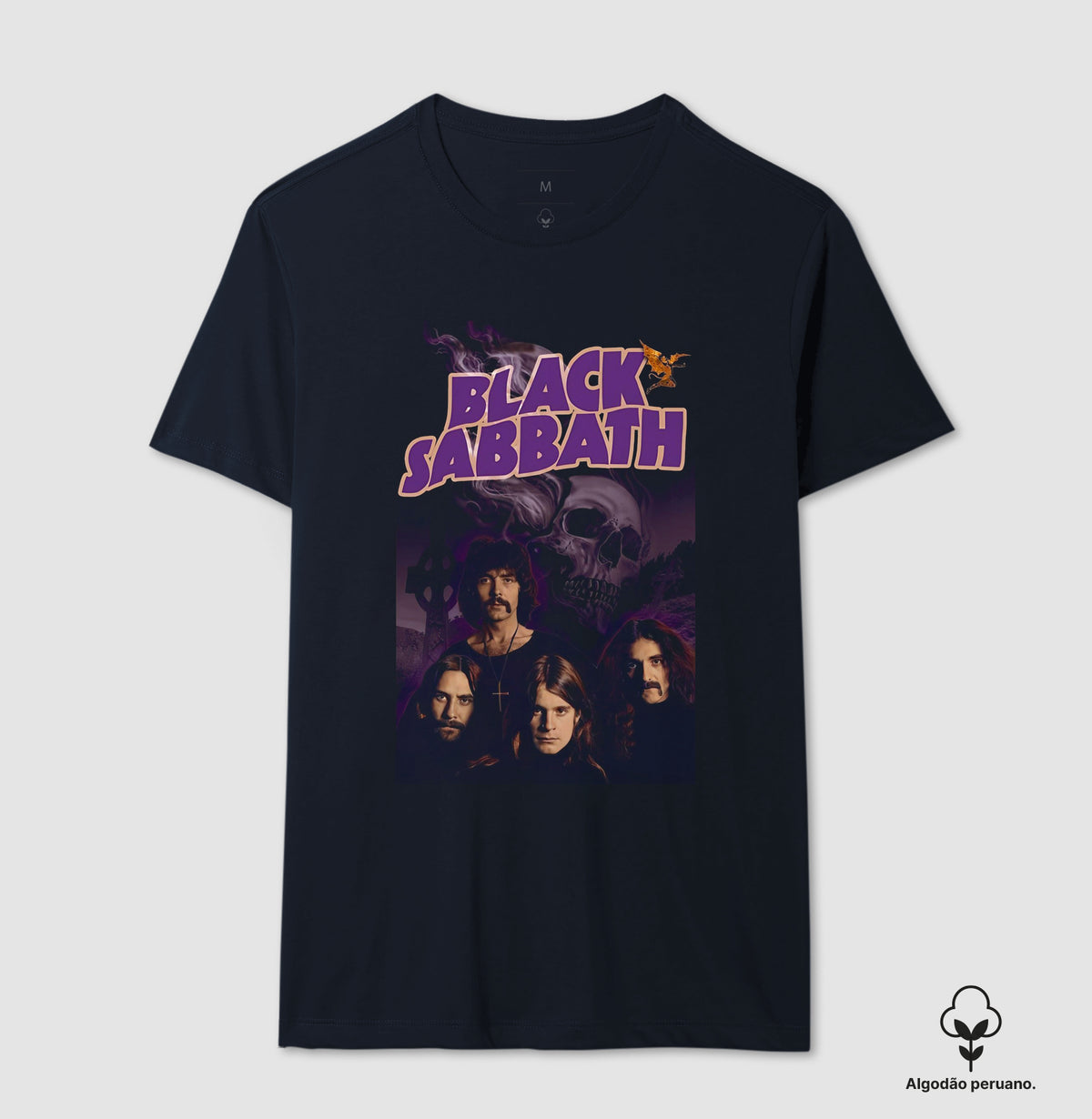 Camiseta Black Sabbath Algodão Peruano