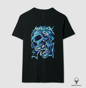 Camiseta Metallica Caveira Algodão Peruano