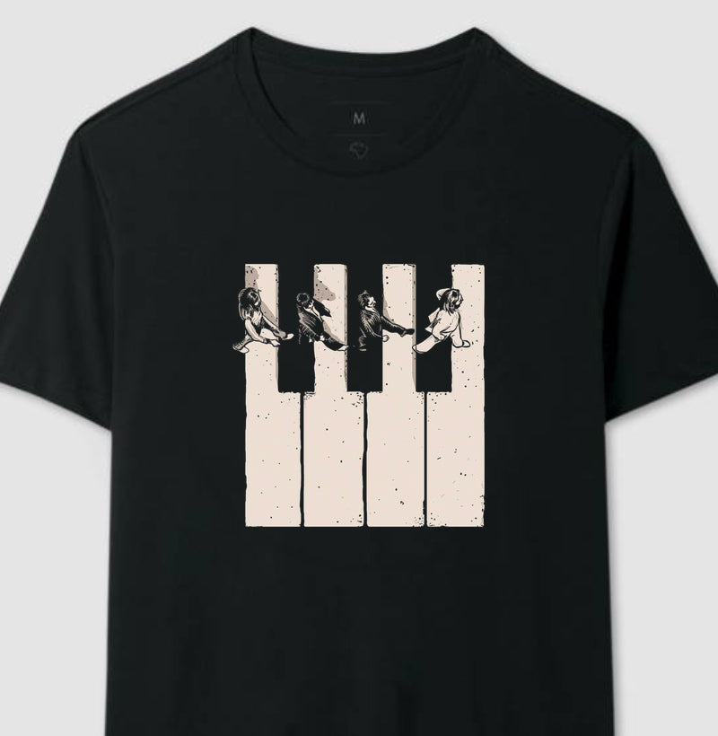 Camiseta Abbey Road em Teclado