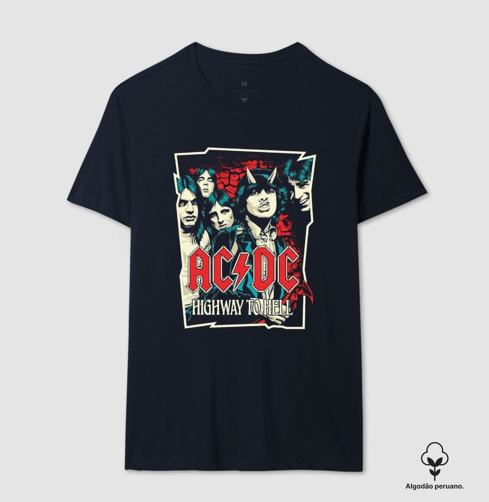 Camiseta AC/DC Highway to hell Algodão Peruano