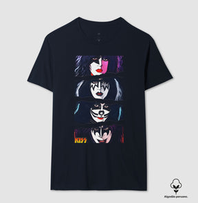 Camiseta Kiss Quatro Faces Algodão Peruano