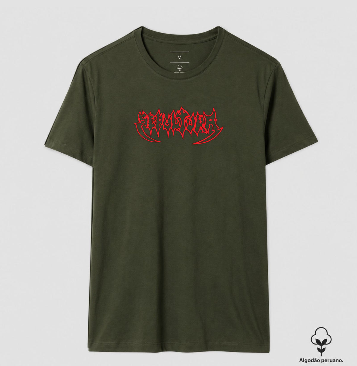Camiseta Sepultura Logo Algodão Peruano