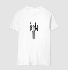 Camiseta Braço de Guitarra em Esqueleto