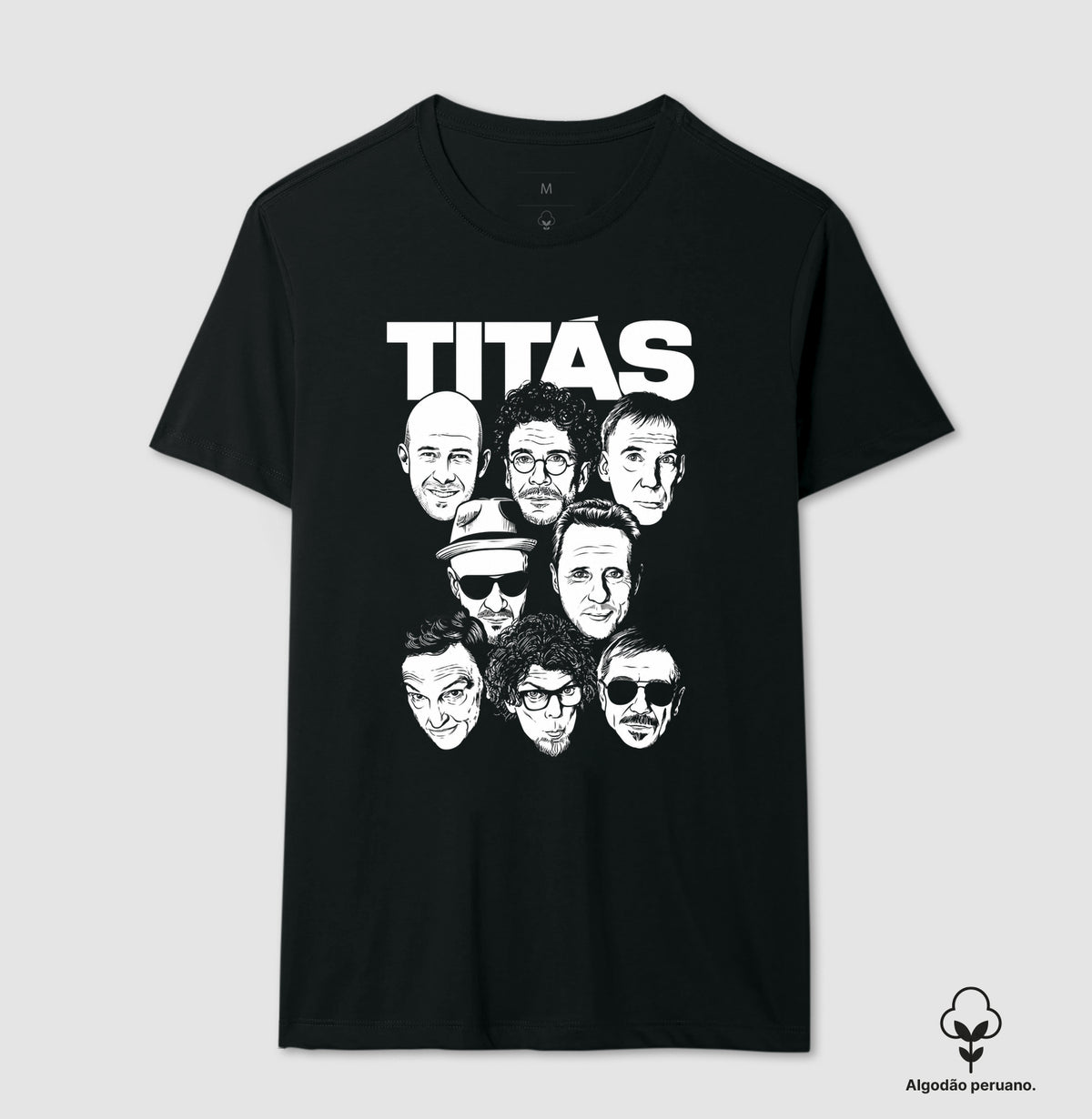 Camiseta Banda Titãs Faces Algodão Peruano
