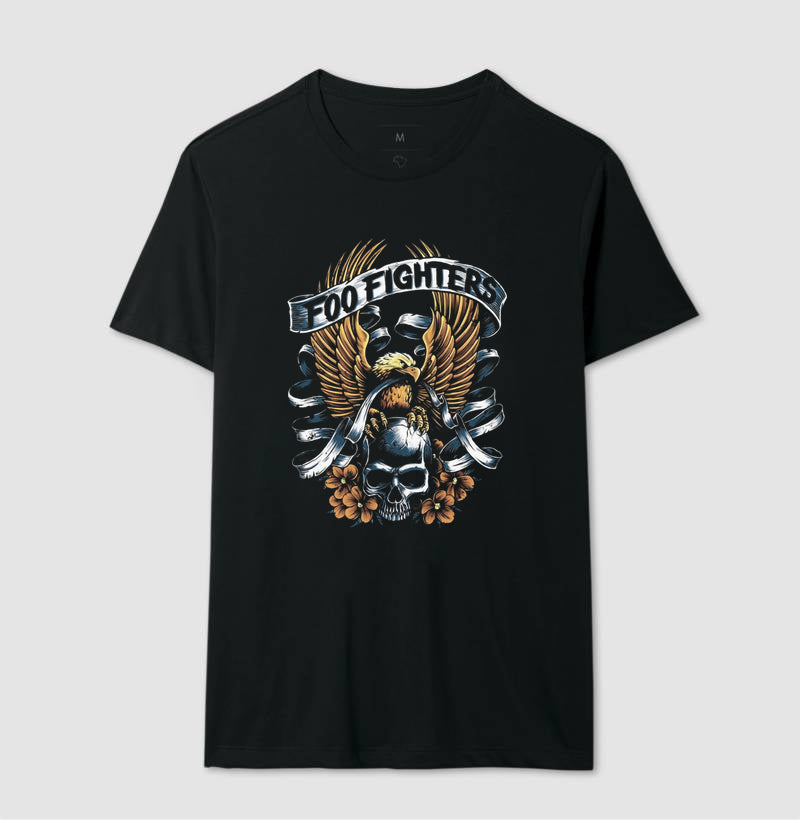 Camiseta Foo Fighters Águia e Caveira