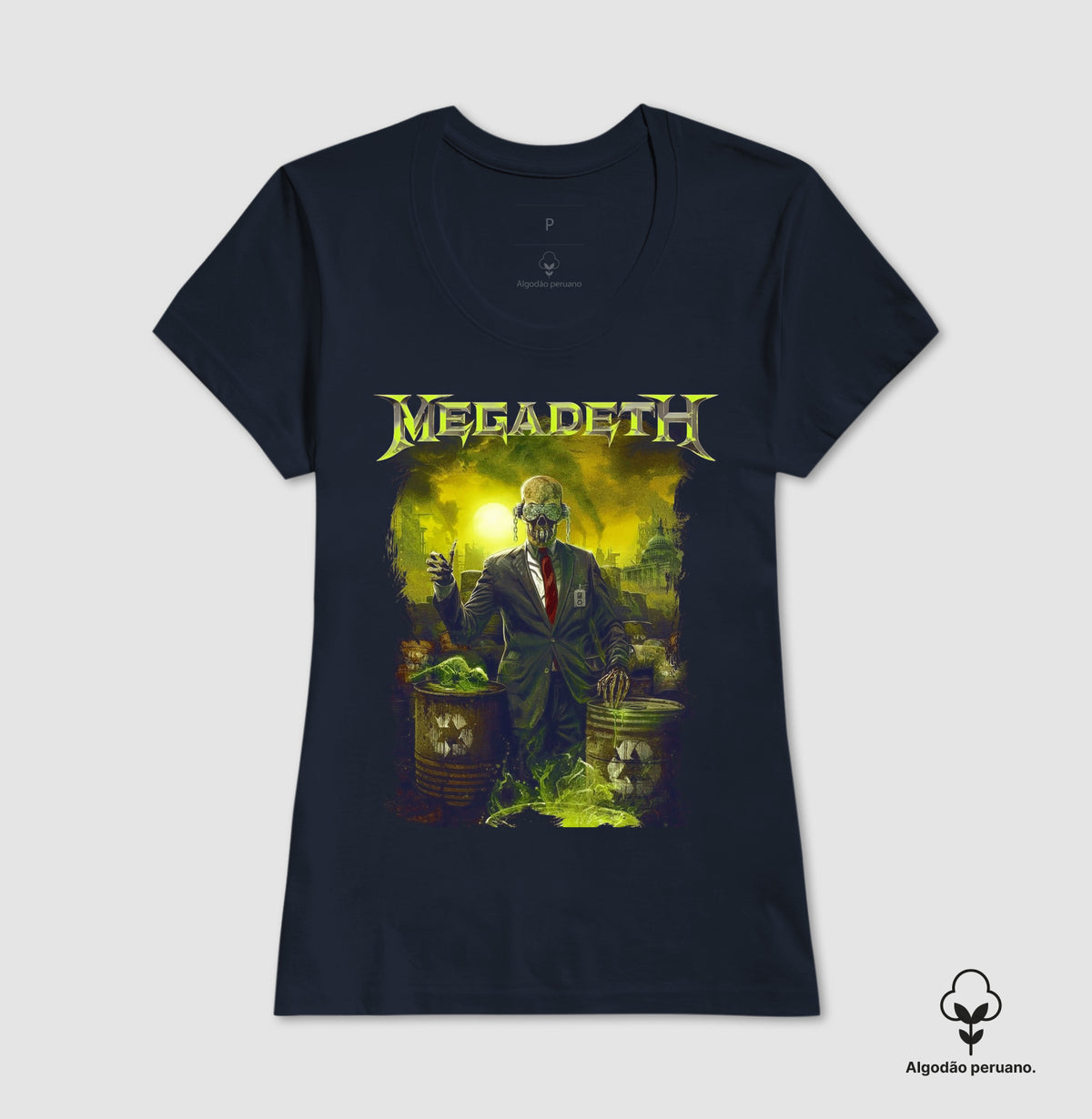 Camiseta Megadeth Toxic Algodão Peruano