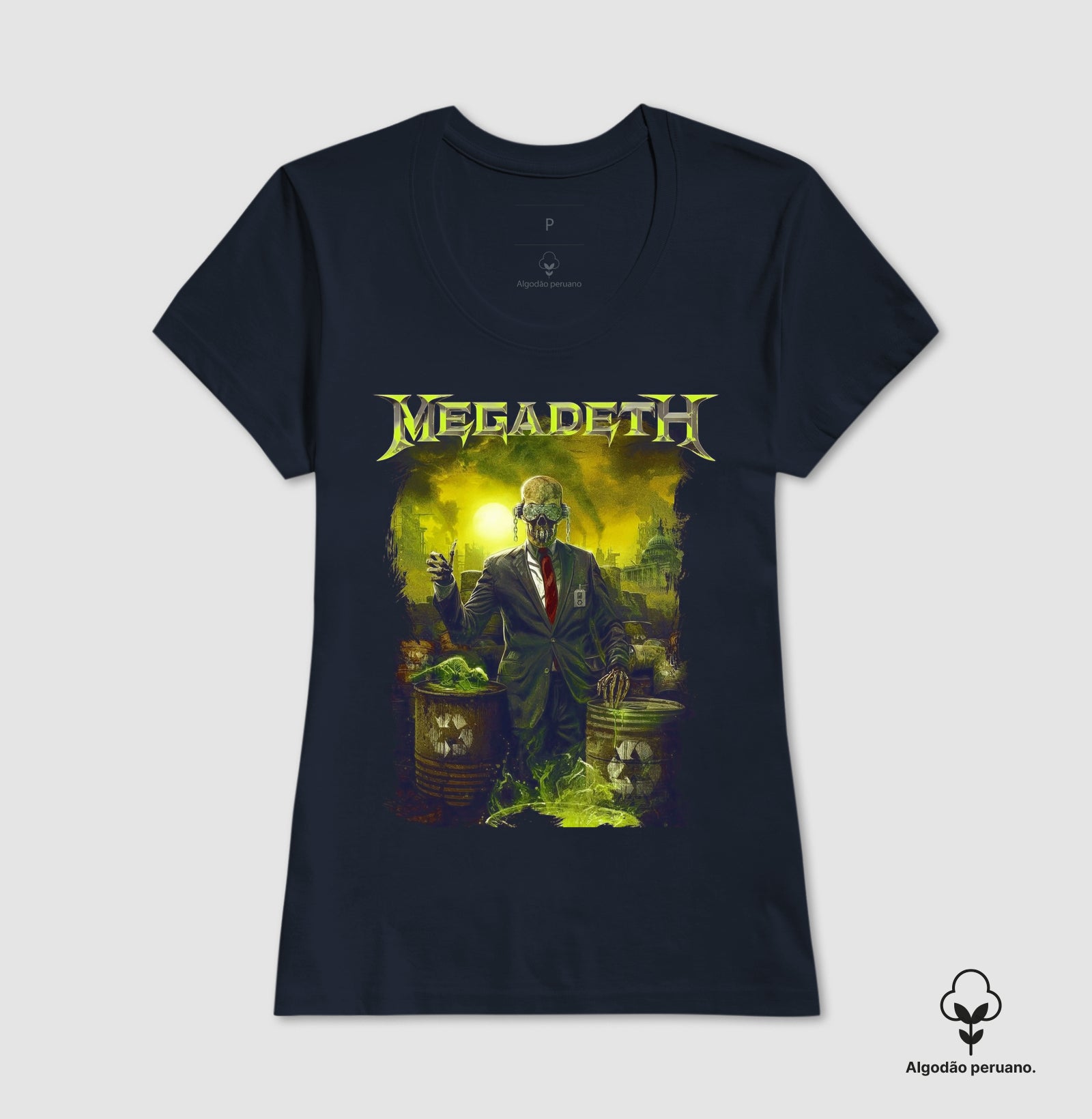Camiseta Megadeth Toxic Algodão Peruano