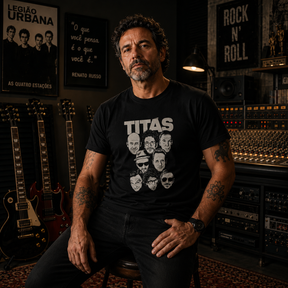 Camiseta Banda Titãs Faces Algodão Peruano
