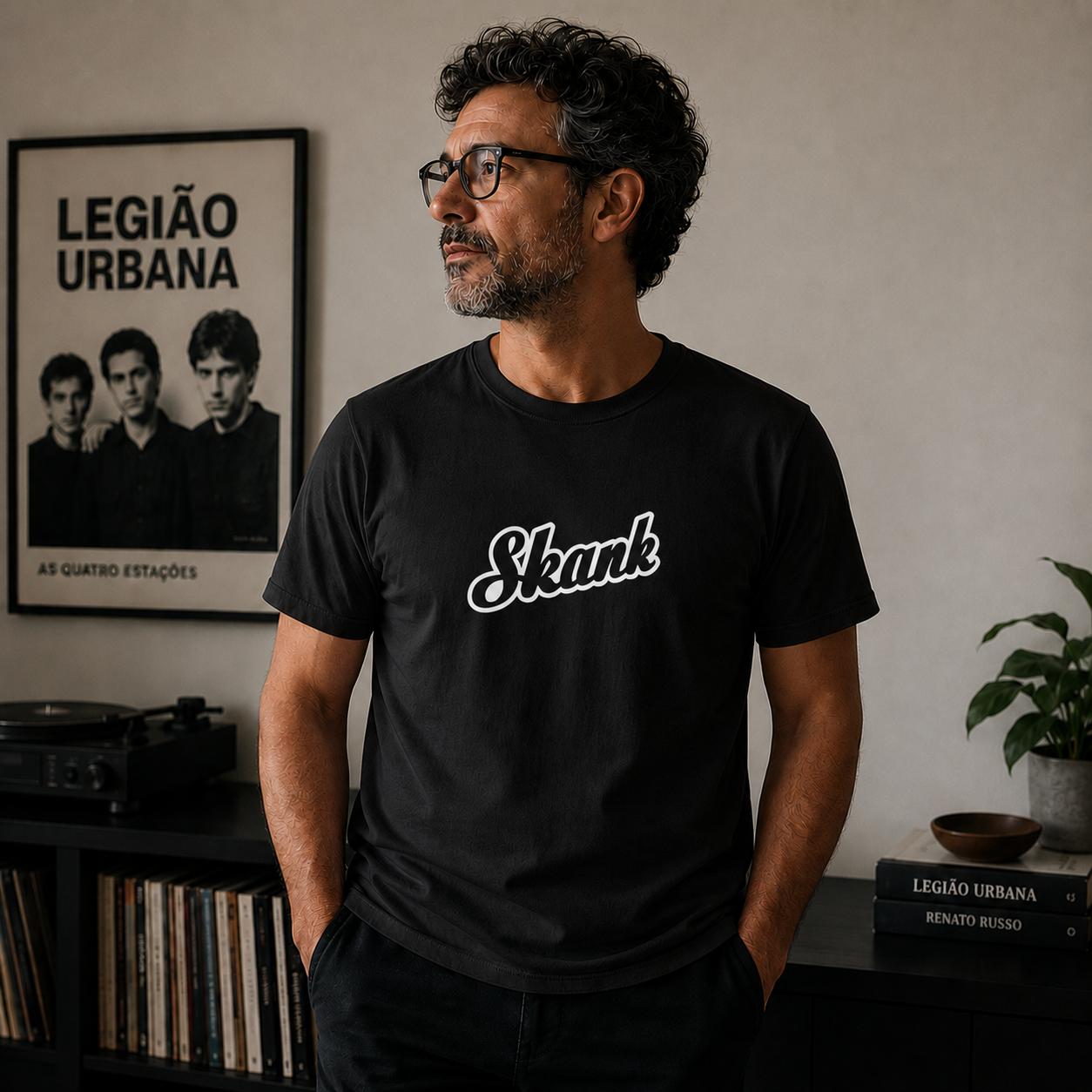 Camiseta Banda Skank Logo Algodão Peruano
