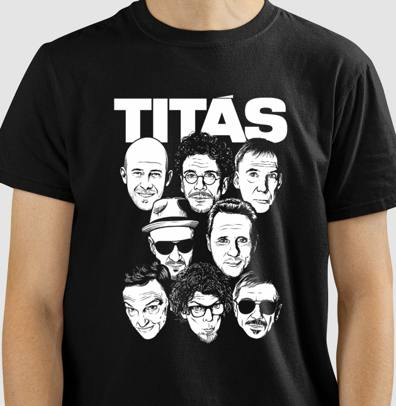 Camiseta Banda Titãs Faces Algodão Peruano