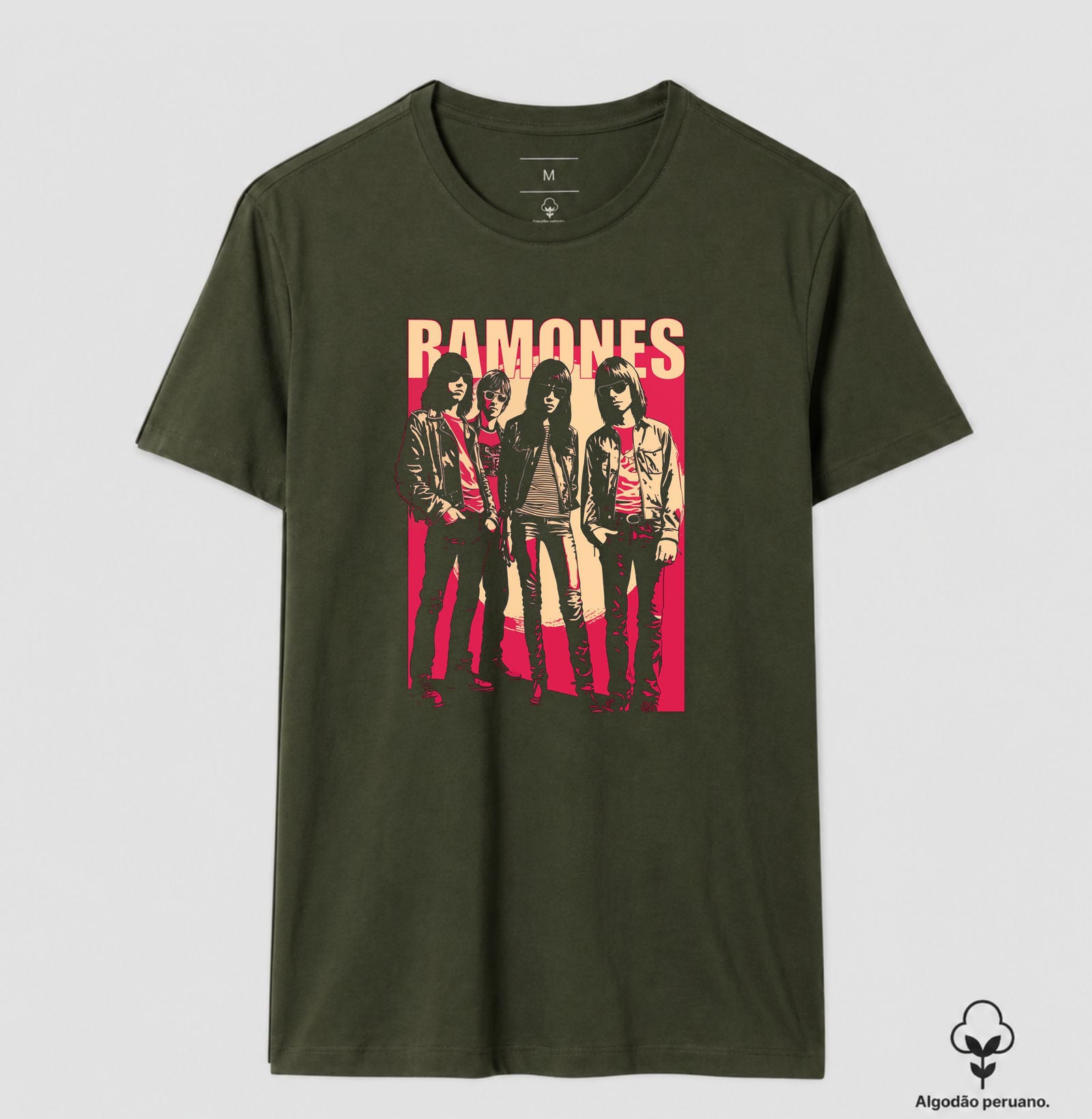 Camiseta Ramones Cartoon Algodão Peruano