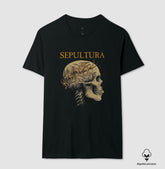 Camiseta Caveira Sepultura Algodão Peruano
