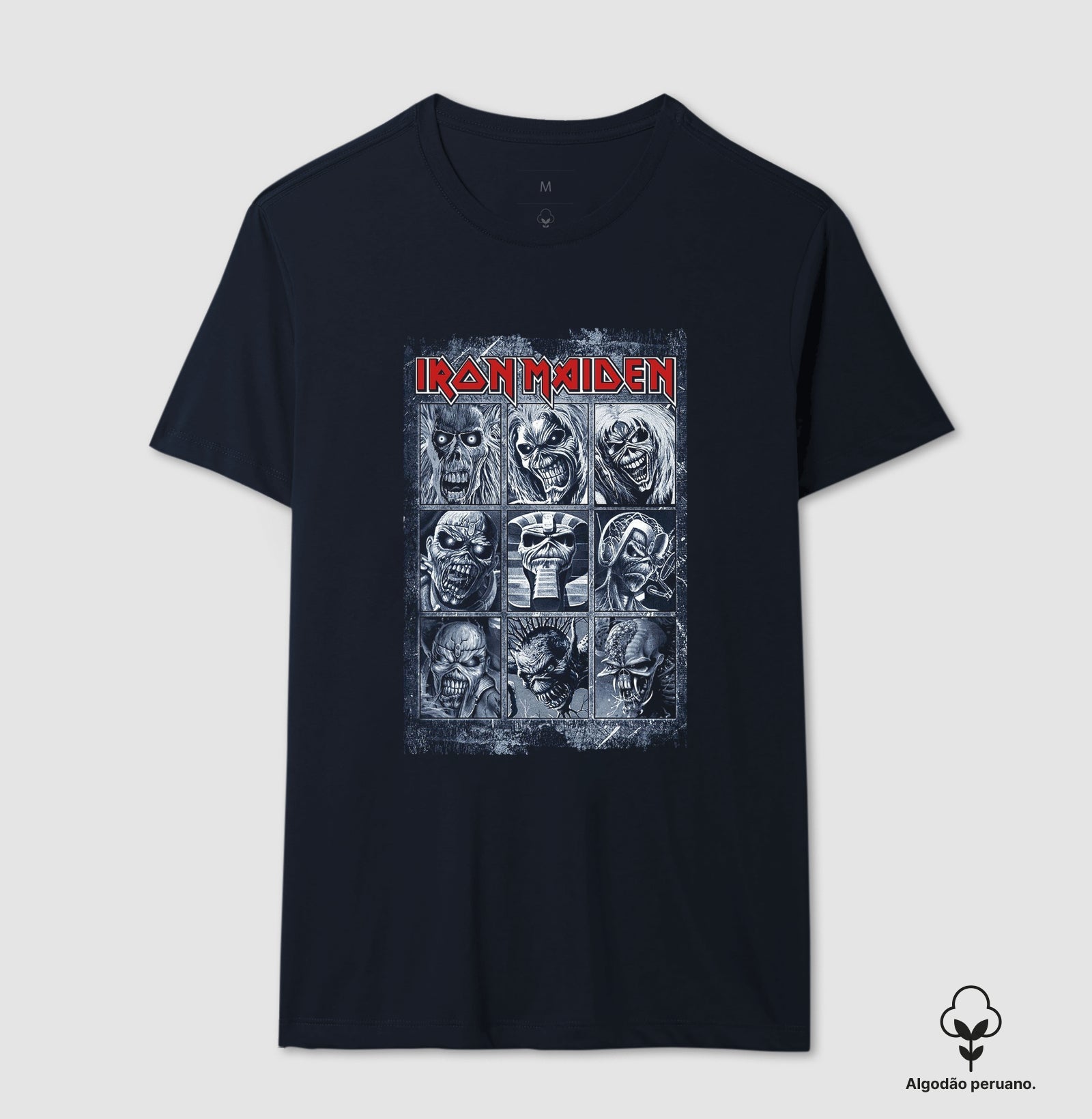 Camisetas Iron Maiden Faces Algodão Peruano