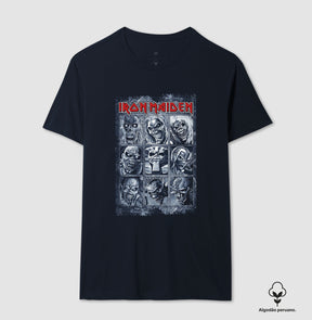 Camisetas Iron Maiden Faces Algodão Peruano