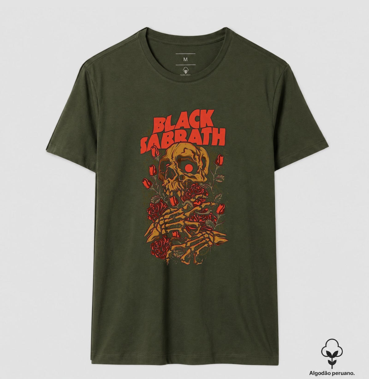 Camiseta Black Sabbath Algodão Peruano