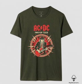 Camiseta AC/DC Power Up Tour Algodão Peruano