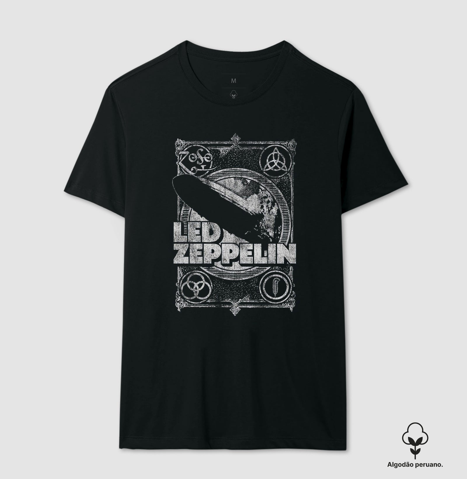Camiseta Led Zeppelin Algodão Peruano