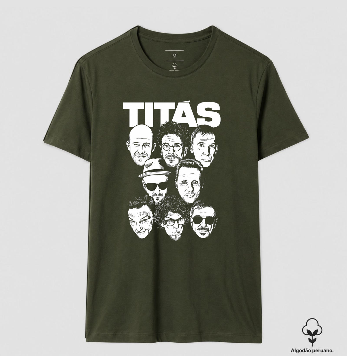 Camiseta Banda Titãs Faces Algodão Peruano