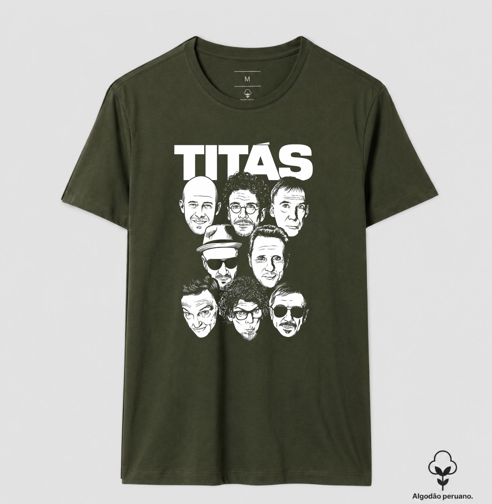Camiseta Banda Titãs Faces Algodão Peruano