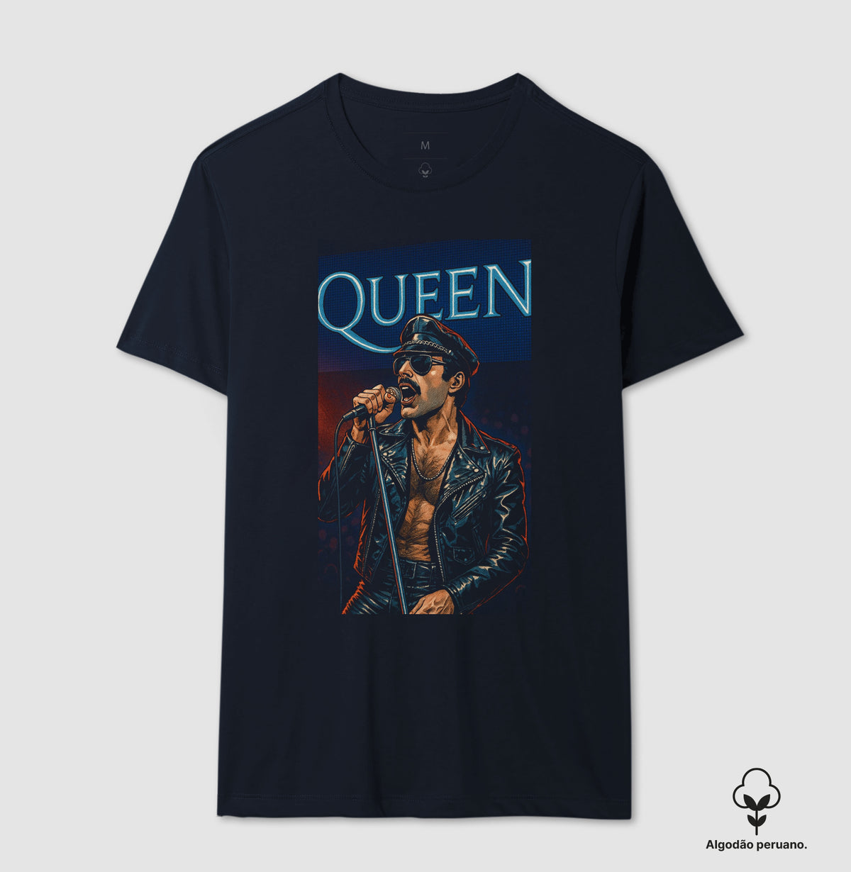 Camiseta Freddie Mercury Queen Algodão Peruano