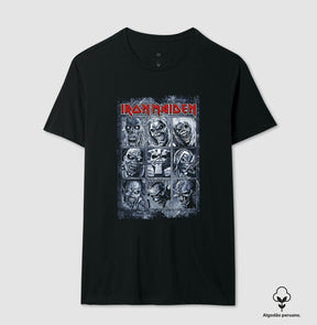Camisetas Iron Maiden Faces Algodão Peruano