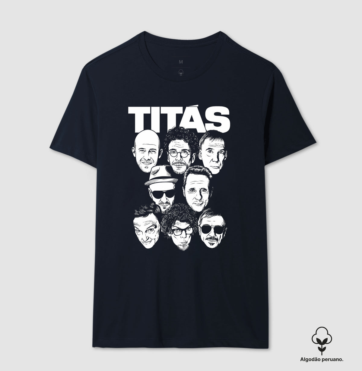 Camiseta Banda Titãs Faces Algodão Peruano