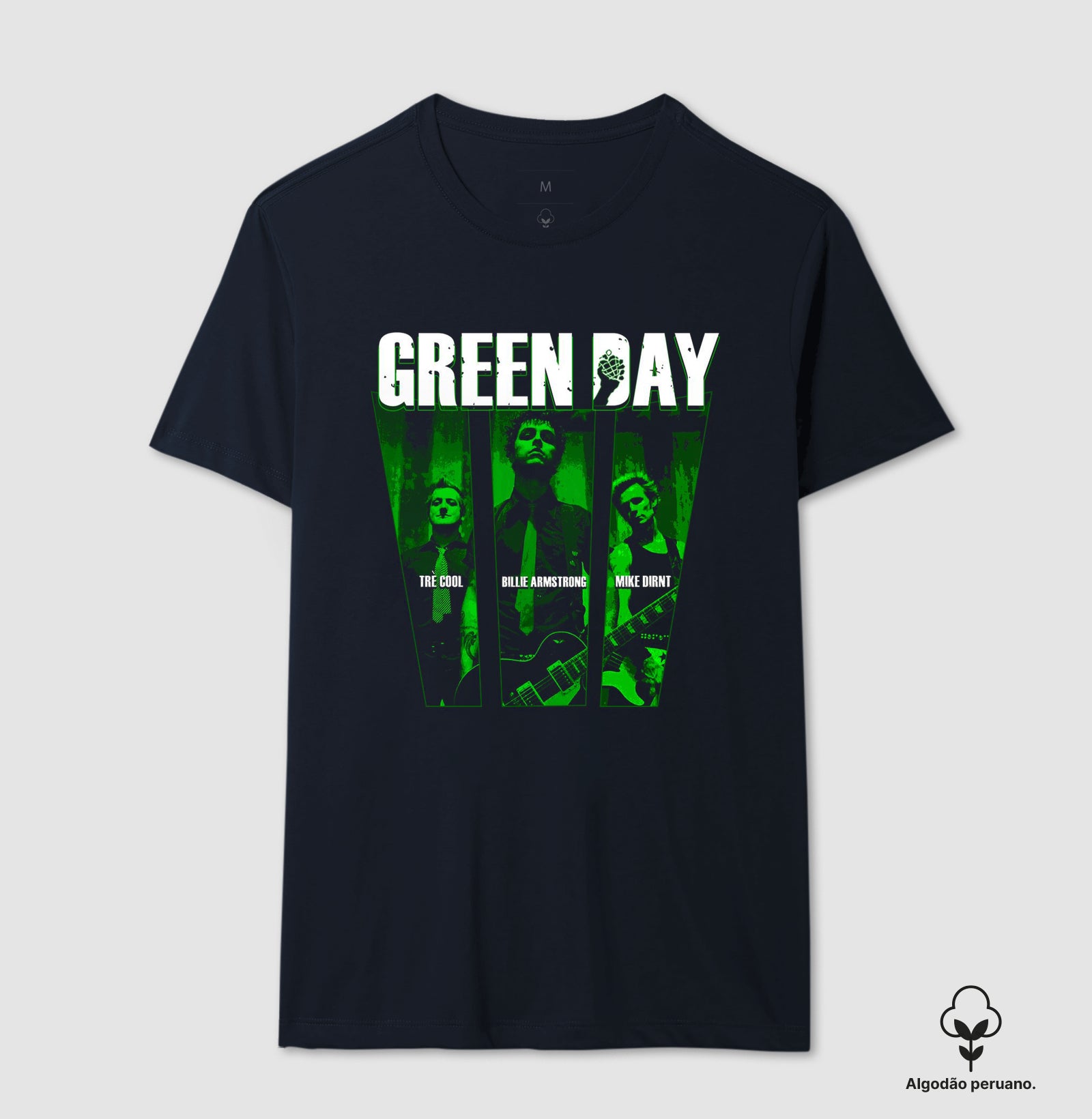 Camiseta do Green Day Algodão Peruano