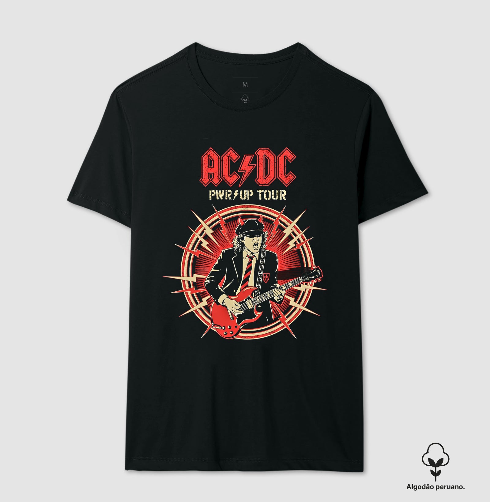 Camiseta AC/DC Power Up Tour Algodão Peruano