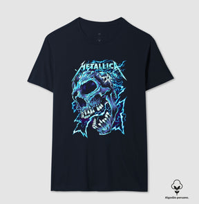 Camiseta Metallica Caveira Algodão Peruano