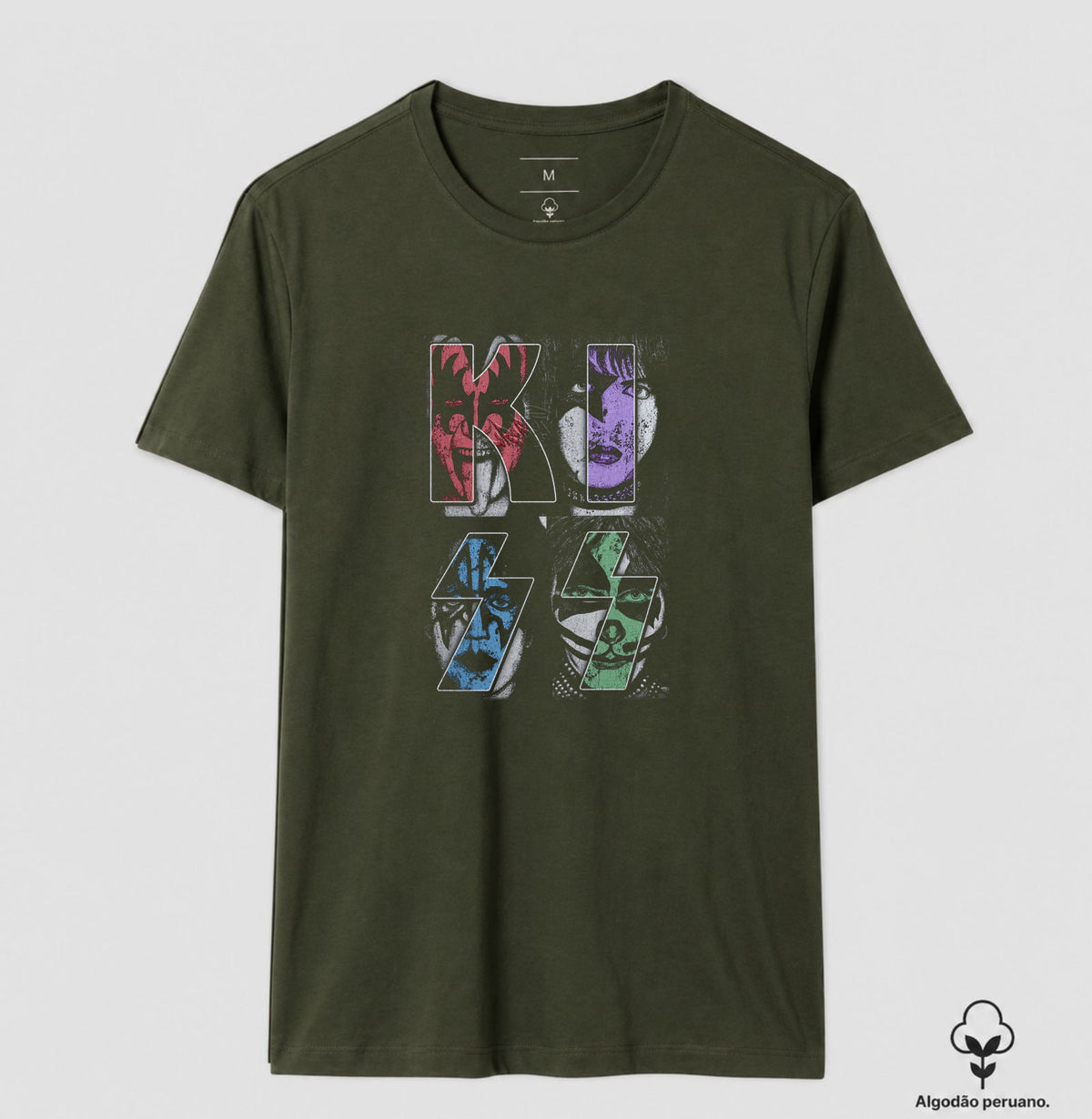 Camiseta Kiss Algodão Peruano