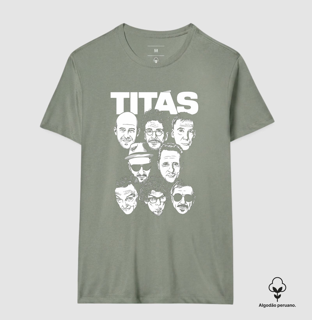 Camiseta Banda Titãs Faces Algodão Peruano