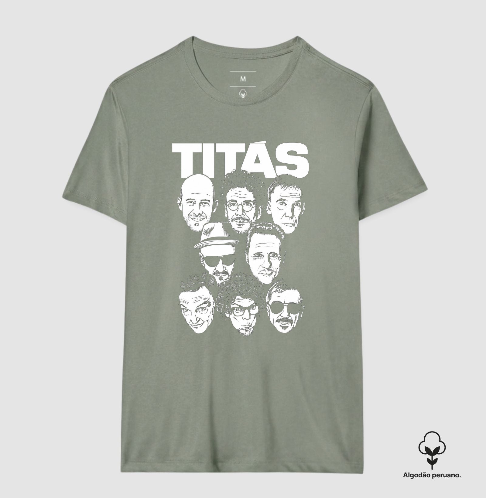 Camiseta Banda Titãs Faces Algodão Peruano