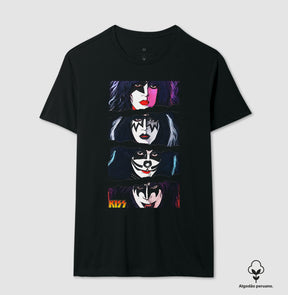 Camiseta Kiss Quatro Faces Algodão Peruano