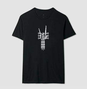 Camiseta Braço de Guitarra em Esqueleto