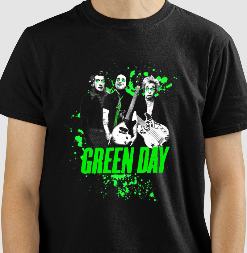 Camiseta Green Day Splash Verde