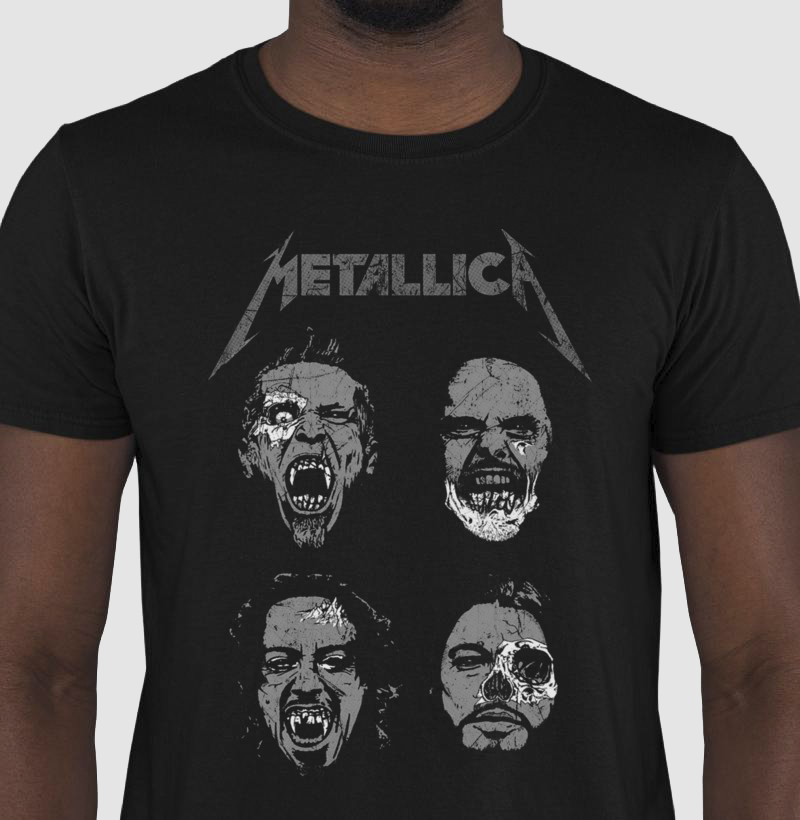 Camiseta Metallica Quatro Faces