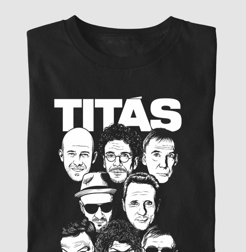 Camiseta Banda Titãs Faces Algodão Peruano