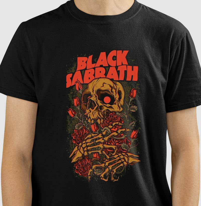 Camiseta Black Sabbath Caveira