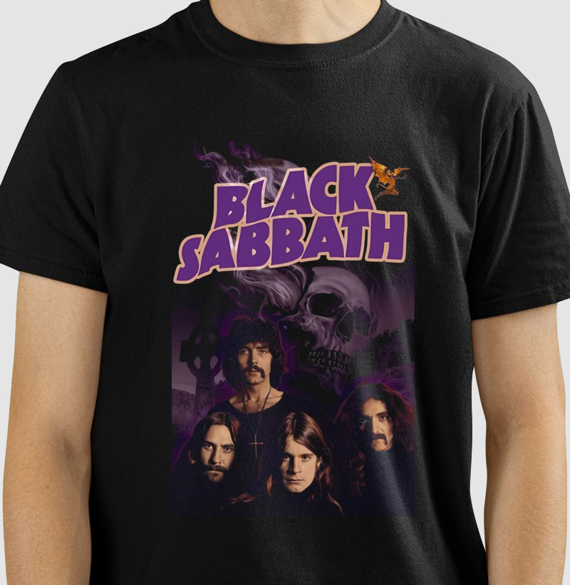 Camiseta Black Sabbath Roxo
